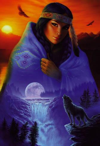 L'indienne et le Loup