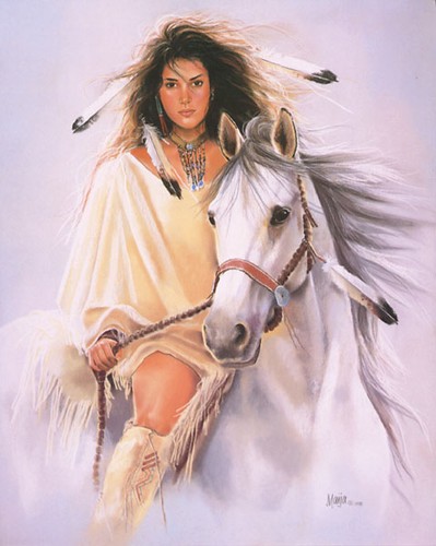 L'indienne et le cheval